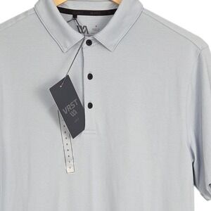 VRST 18th Hole Tech Polo Men Small Light Blue Golf Shirt Performance Stretch NWT